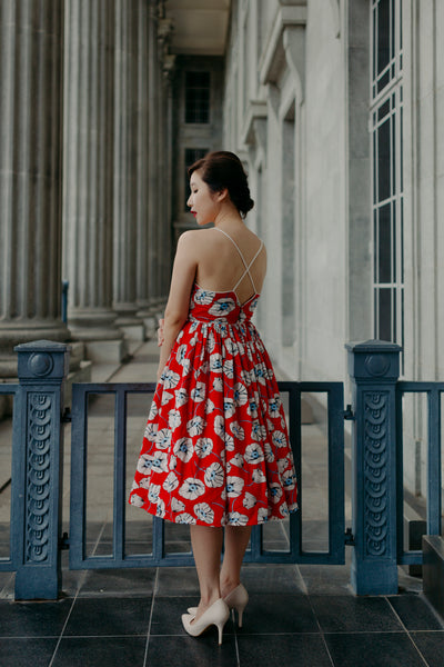 Lanz Inspired Dress in Retro Red Shopbluebelle