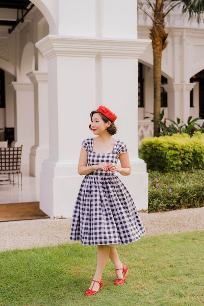 Blue gingham hot sale swing dress