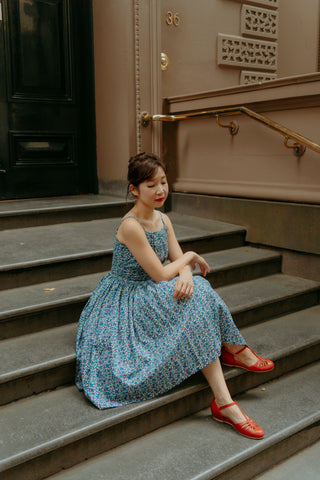 Ava Swing Dress in Cheerful Blush.