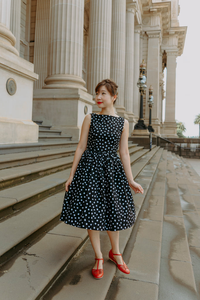 Diana Swing Dress in Quirky Polka