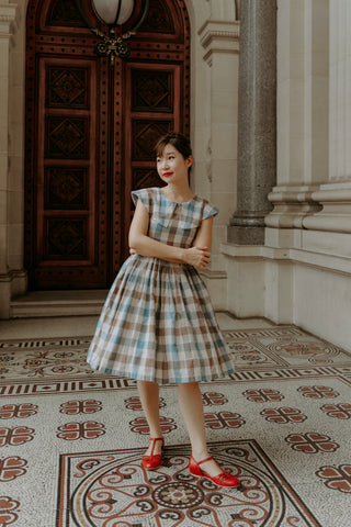 Alauna Swing Dress in Valentine Gingham (Back Order)