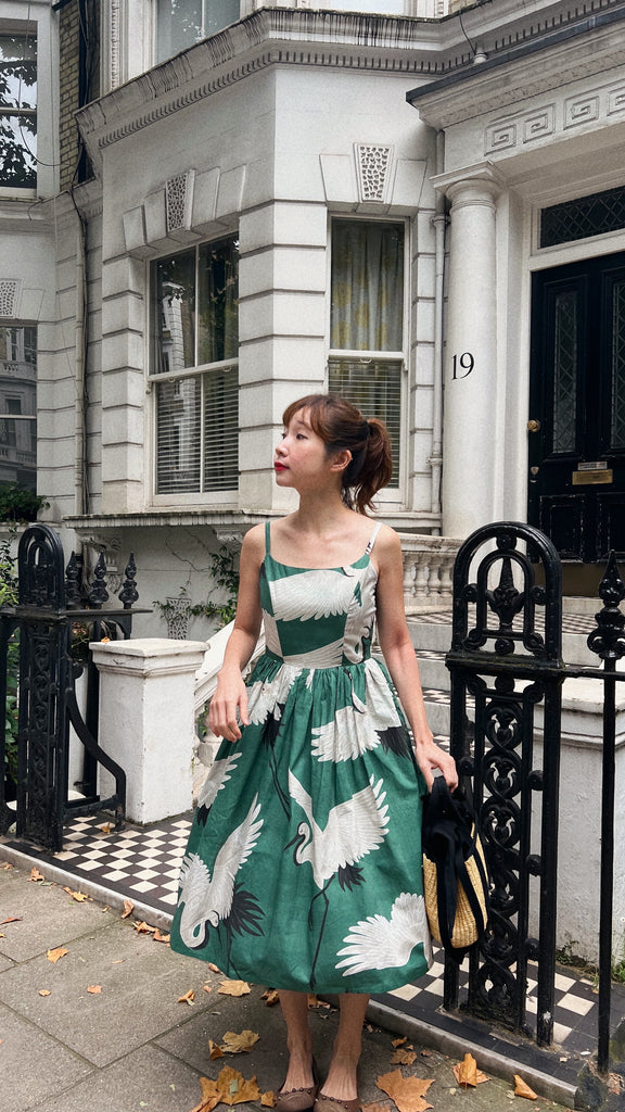 Hana Swing Dress in Juniper Heron