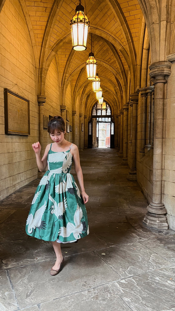 Hana Swing Dress in Juniper Heron