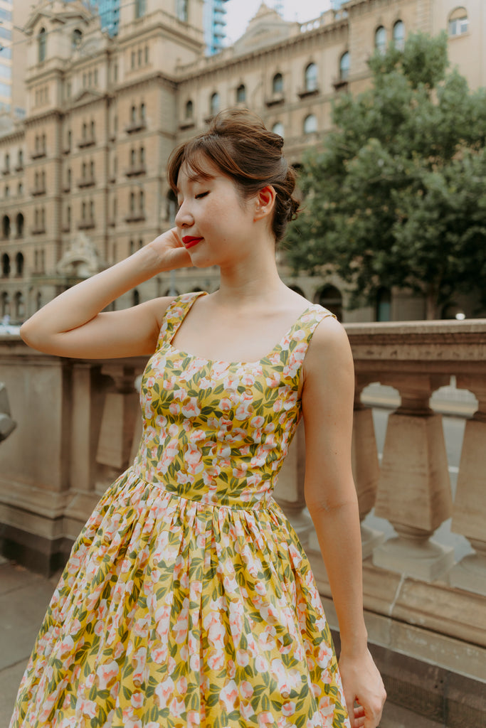 Ava Swing Dress in Cheerful Blush.