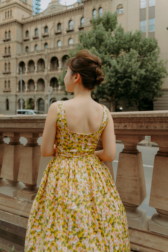 Ava Swing Dress in Cheerful Blush.