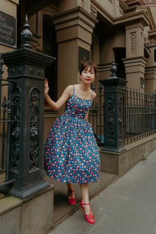 Ava Swing Dress in Cheerful Blush.