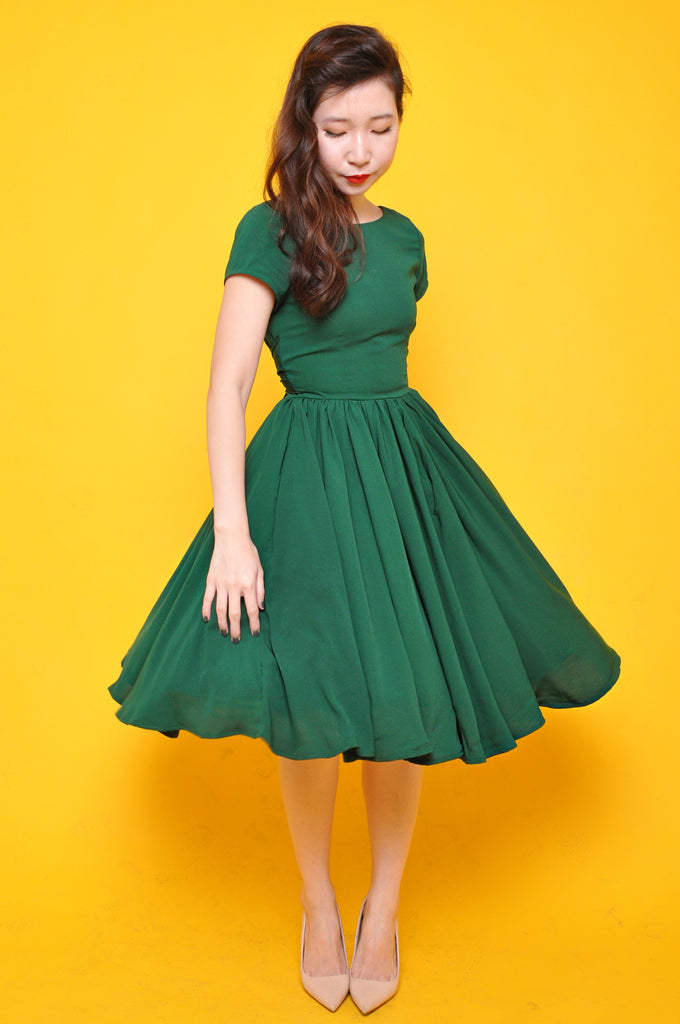 Lulu Belle Dress in Emerald – Shopbluebelle