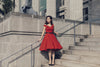 Avice Swing Dress In Red