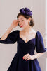 Bridgitte Puff Sleeve Dress in Navy