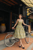 Hana Swing Dress in Green Tea Sakura